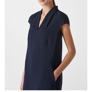 NWOT cap sleeve navy dress